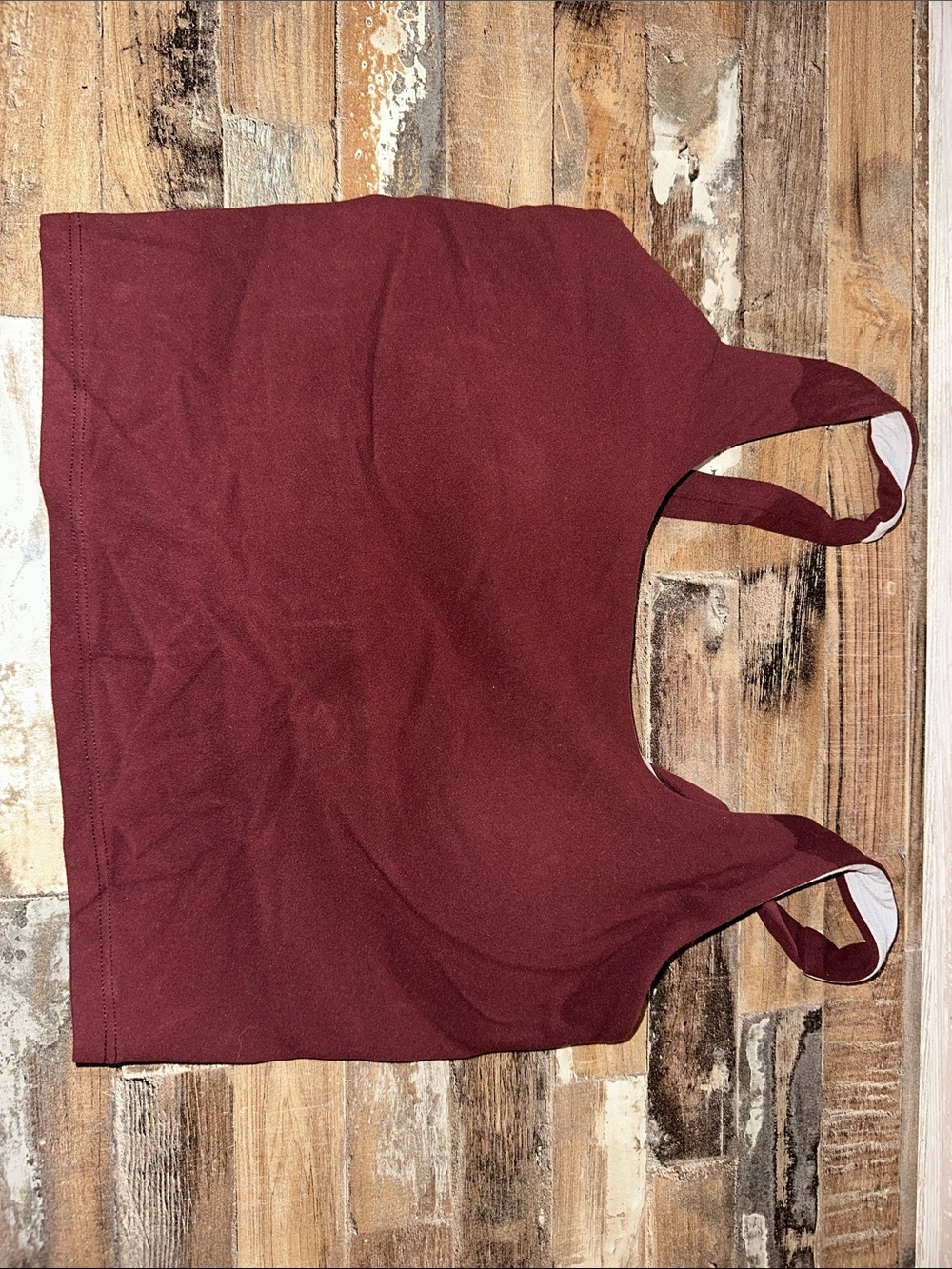 Padded Women's Burgundy Halter Tank Top